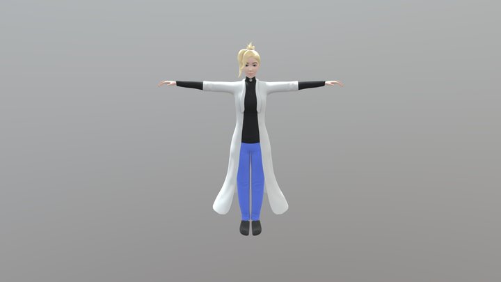 Mercy Overwatch Doctor Clothes 3D Model
