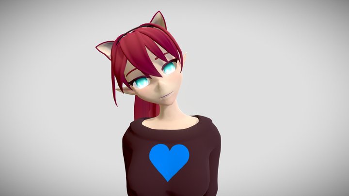 Anime girl 3D Model