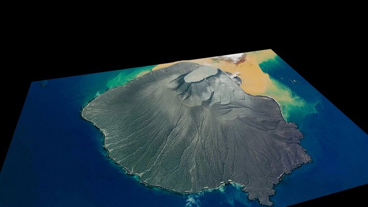 Mount Krakatoa,Indonesia 3D Model