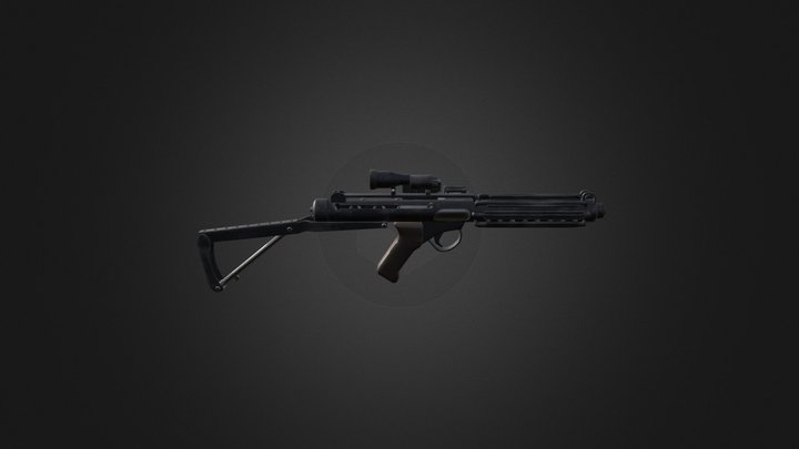 E 11 blaster from star wars  low poly 3D Model