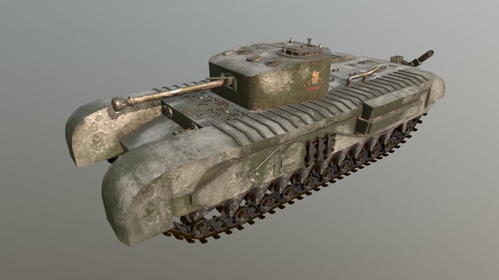 Tank Churchill VII (Modified) 3D Model