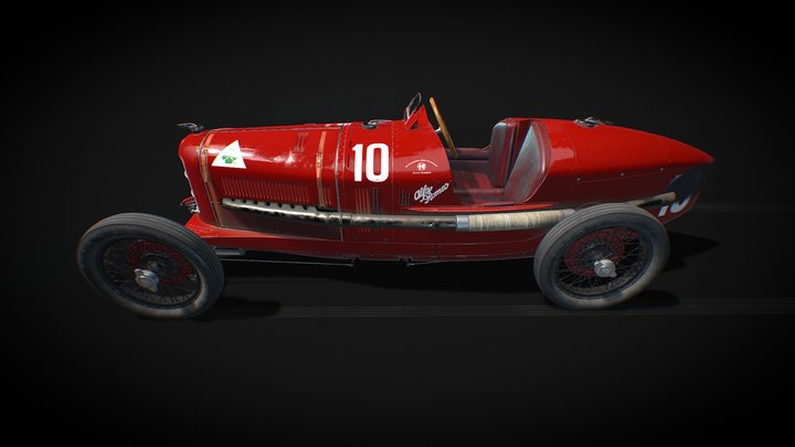 1924 Alfa Romeo P2 3D Model