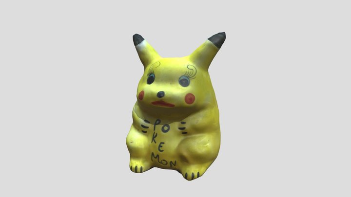 Pikachu Piggy Bank ( Raw Scan ) 3D Model