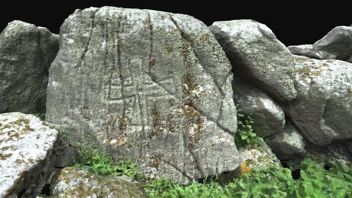 Dalkey Cross-Inscribed Rock (DU023-029012-) – Modello 3D gratuito STL