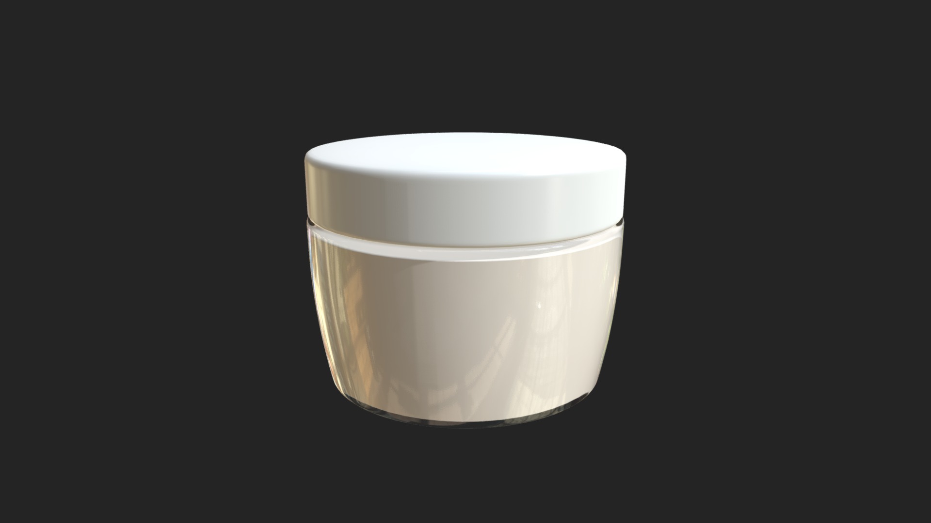 3D model Face cream jar - This is a 3D model of the Face cream jar. The 3D model is about a white cup with a lid.