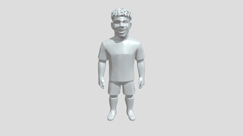 Stylized soccer player character