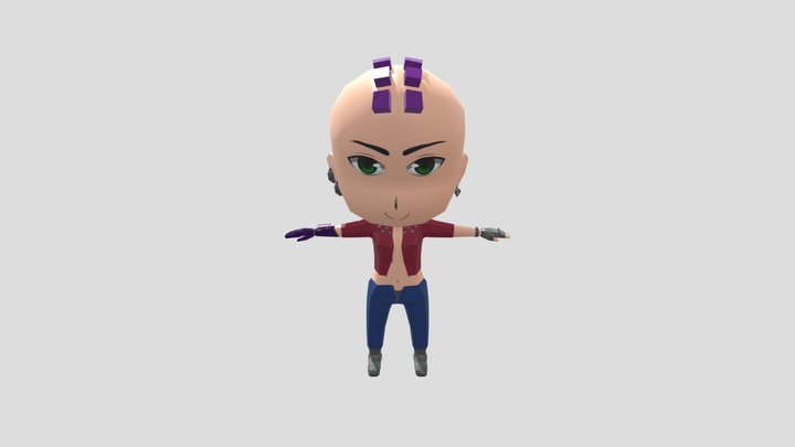 Punk Chibi 3D Model