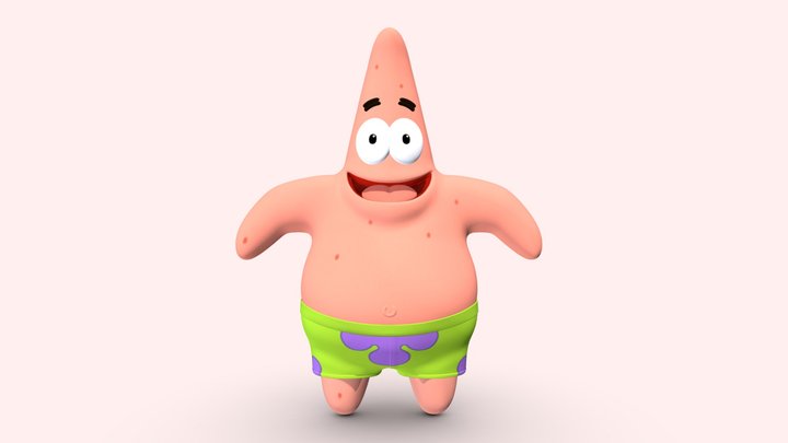 SpongeBOB patrick Smile 3D Model
