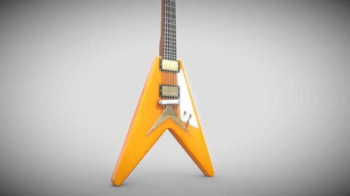 Flying V Guitar 3D Model