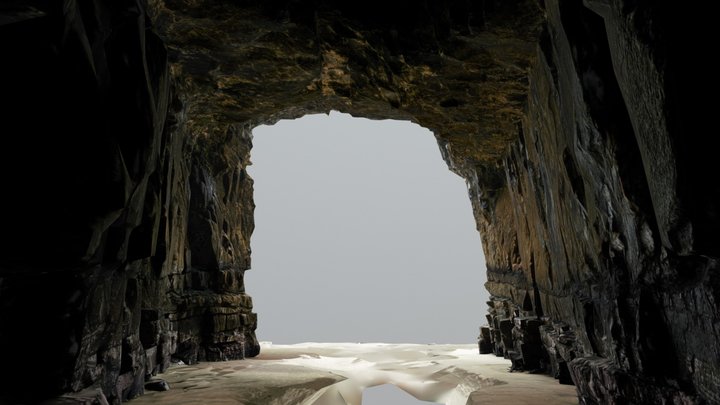Cathedral Cave, New Zealand 3D Model