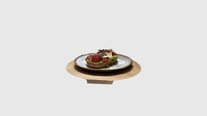 Bread by Bike avocado toast with eggs – Gratis 3D-model STL