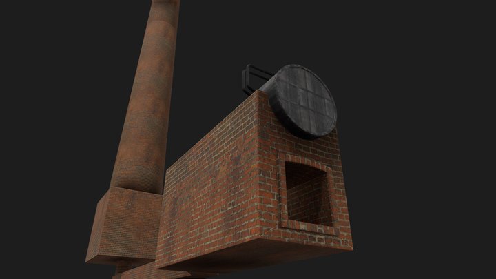 Recreación - Chimenea industrial 3D Model