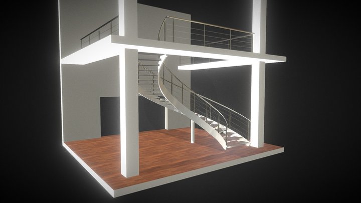 Лестница Новогорск (зеркало) 3D Model