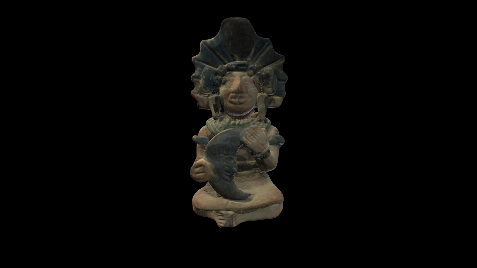 Rapid Scan Test - Distressed Mayan Figure