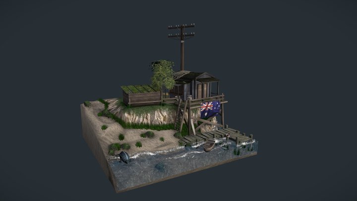 DAE Diorama - By the ocean 3D Model