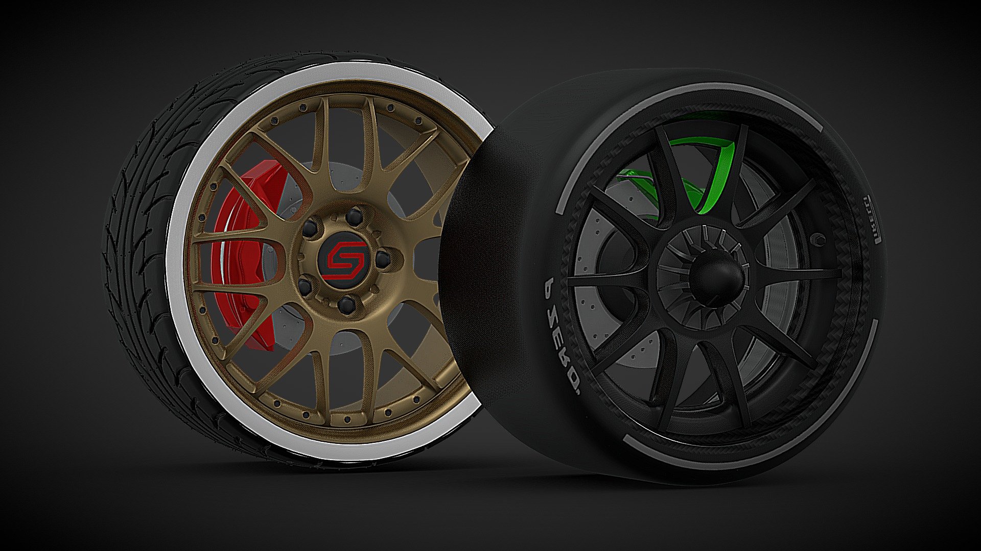 FREE - Race wheel and Drift wheel - SDC - Download Free 3D model by SDC ...