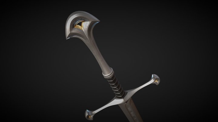 Anduril the "Flame of the West". 3D Model