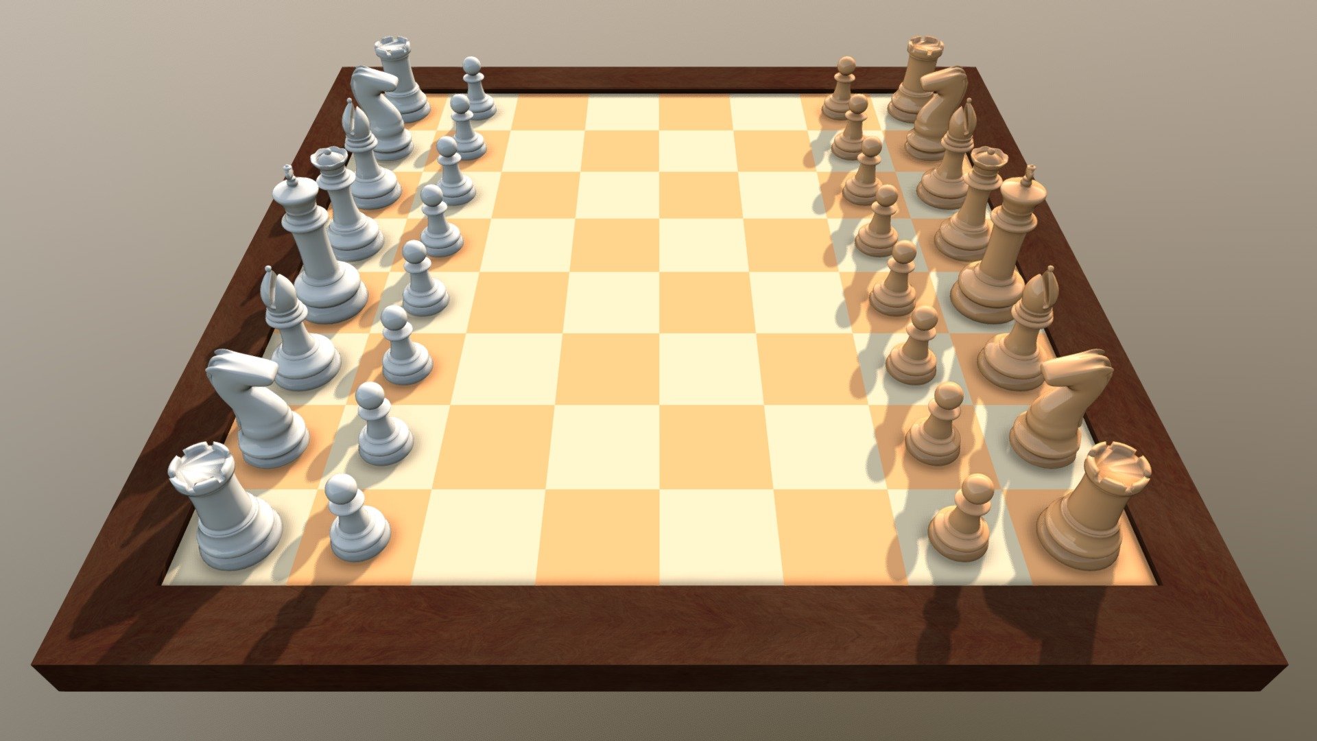 High Poly Chess Set