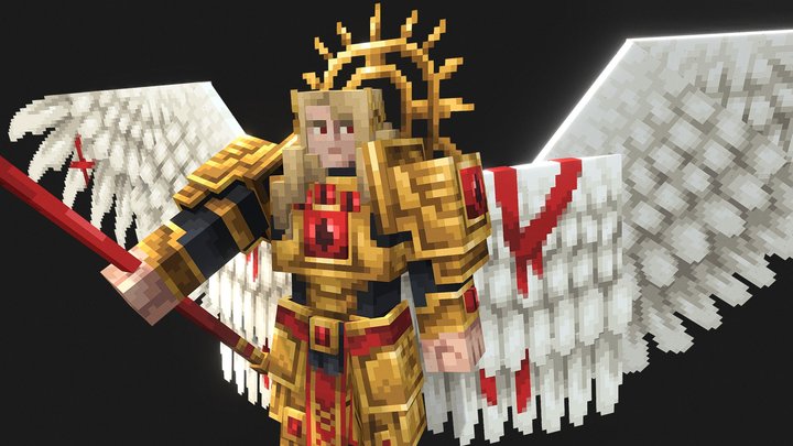 Golden Angel minecraft model 3D Model