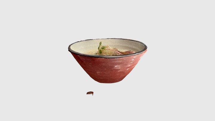Chicken broth ramen 3D Model