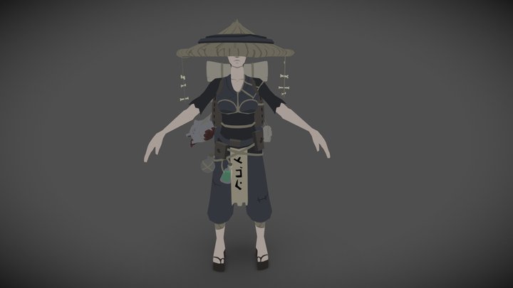 Samurai hunter (Ashen knights: Foreshadow) 3D Model