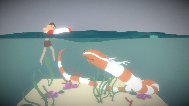 Sculpt January #6 | Sea Monster 3D Model