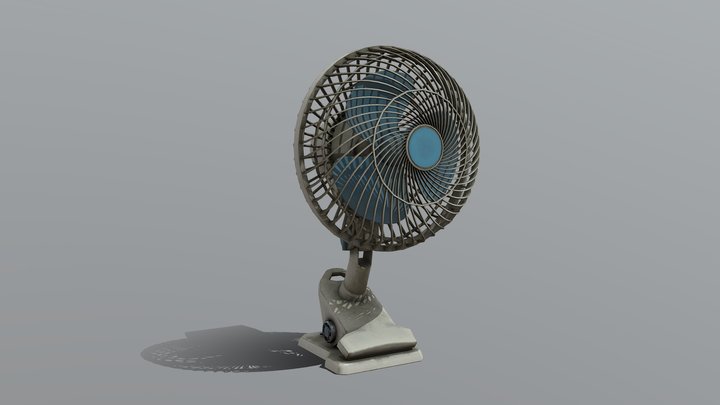 PBR Hong Kong Old Small Fan 3D Model