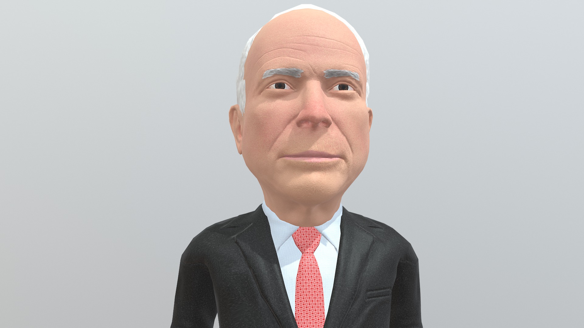 3D model John Mc Cain stylized 3d model - This is a 3D model of the John Mc Cain stylized 3d model. The 3D model is about a man in a suit and tie.