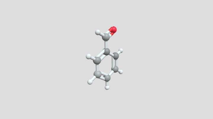 benzaldehida bergerak 3D Model