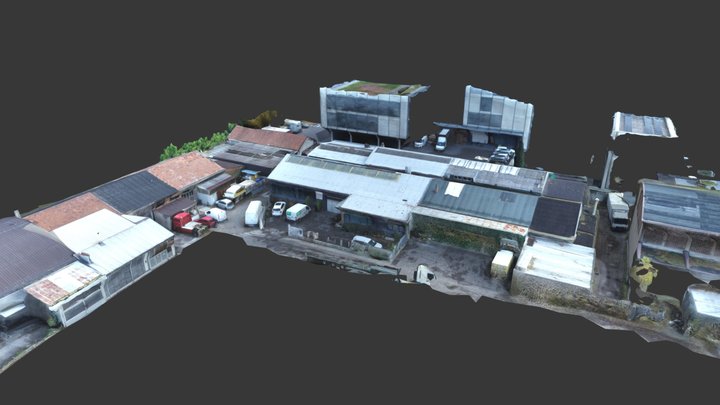 Aufnahme Dächer in der Schlachthofstraße Bozen 3D Model