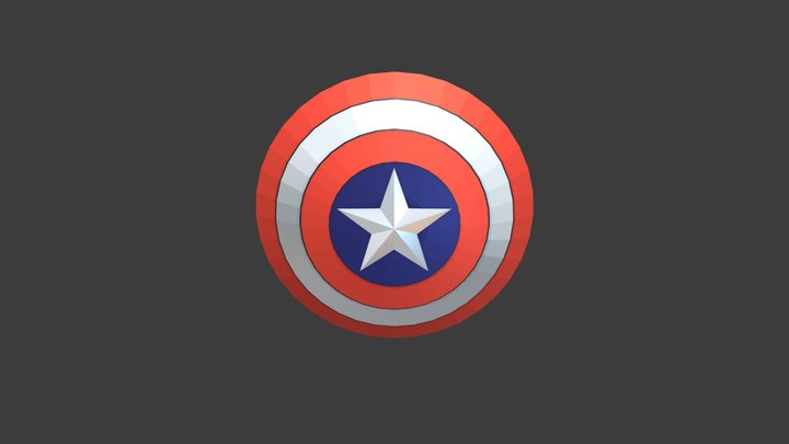 Captain America's Shield 3D Model
