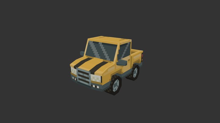 Low Poly Truck 3D Model