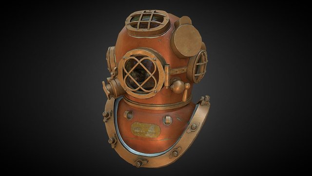 Scuba Diving Helmet 3D Model