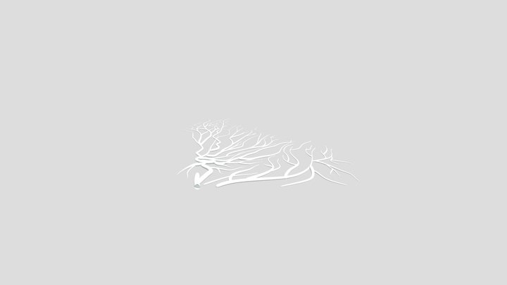 Dress 01 - Pattern 01 Branches 3D Model