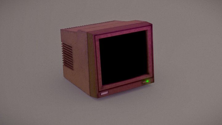 Retro Monitor - IBM/Commodore style monitor 3D Model