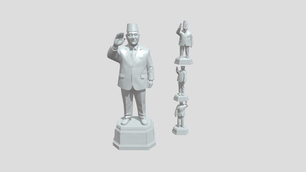3D statue of Prabowo Subianto