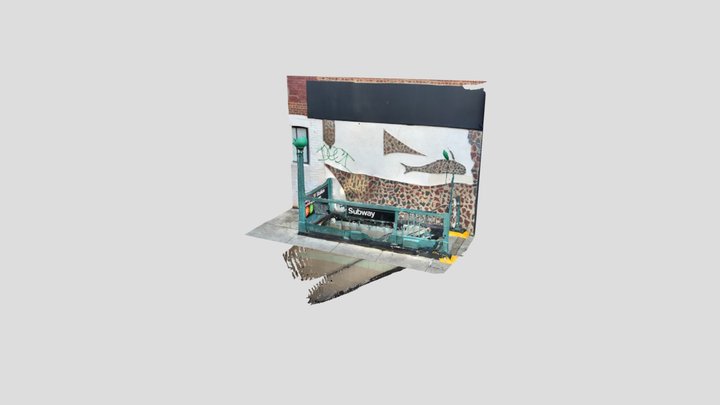 cobble hill subway entrance 3D Model