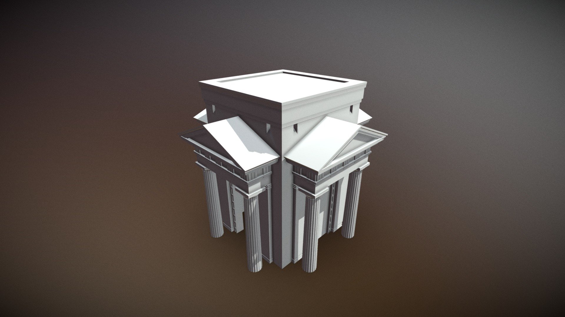 Greek Memorial, TSC, Dhaka 3D model by Nafis Fuad Khan (nfkhan585