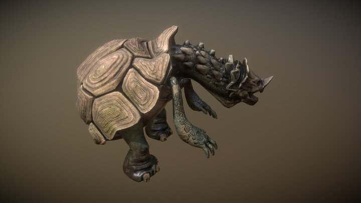 Turtle Kaiju 3D Model