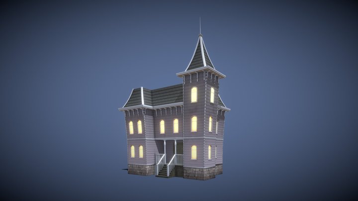 Victorian House Stylized 3D Model