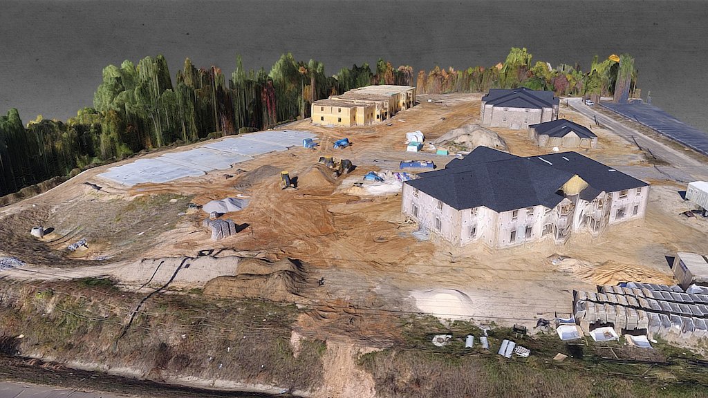 Abernathy Apartments Construction Site 3D model by Back Forty Aerial
