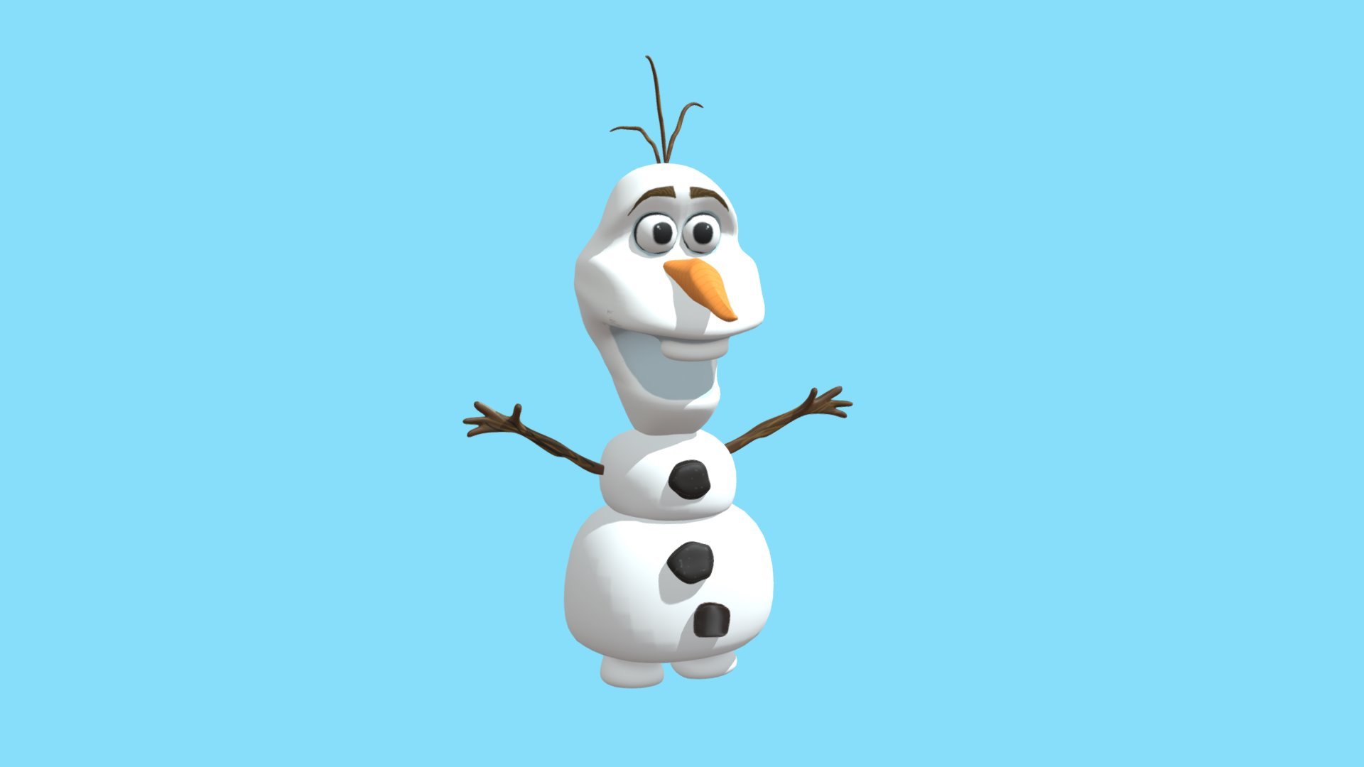 3D model of Olaf from Frozen, hand painted - Olaf 3D model - 3D model by ch...