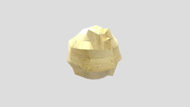 scrunched up parchment. 3D Model