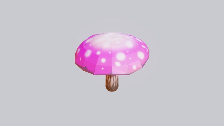 Lowpoly Mushroom 3D Model