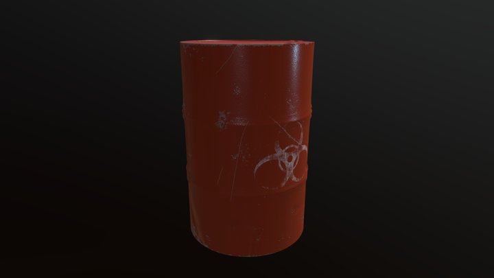 Worn Barrel 3D Model