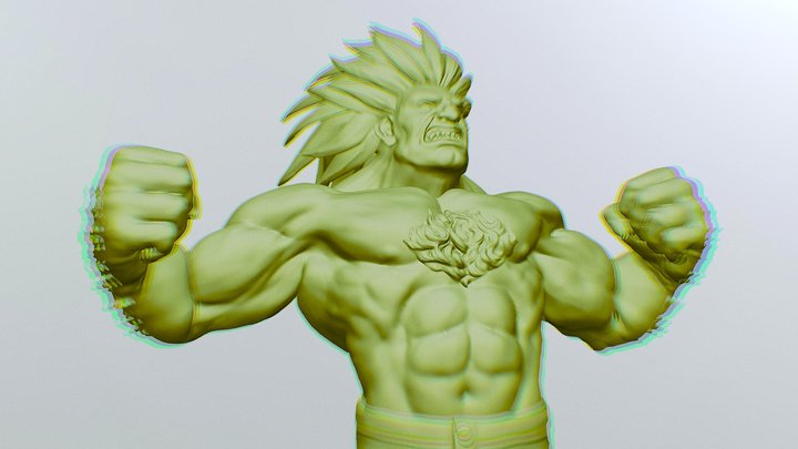 3D file Blanka from Street Fighter 🦸・Design to download and 3D