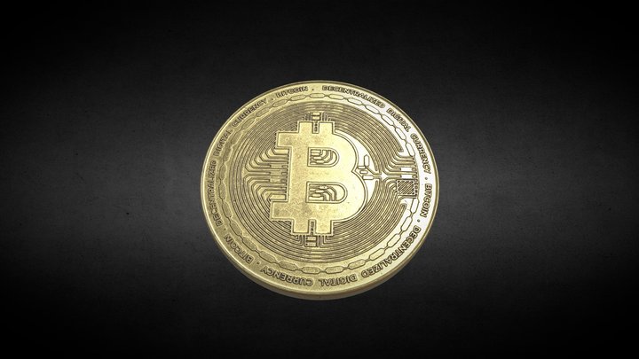 Realistic 3D Bitcoin Coin | Bitcoin Coin 3D 3D Model
