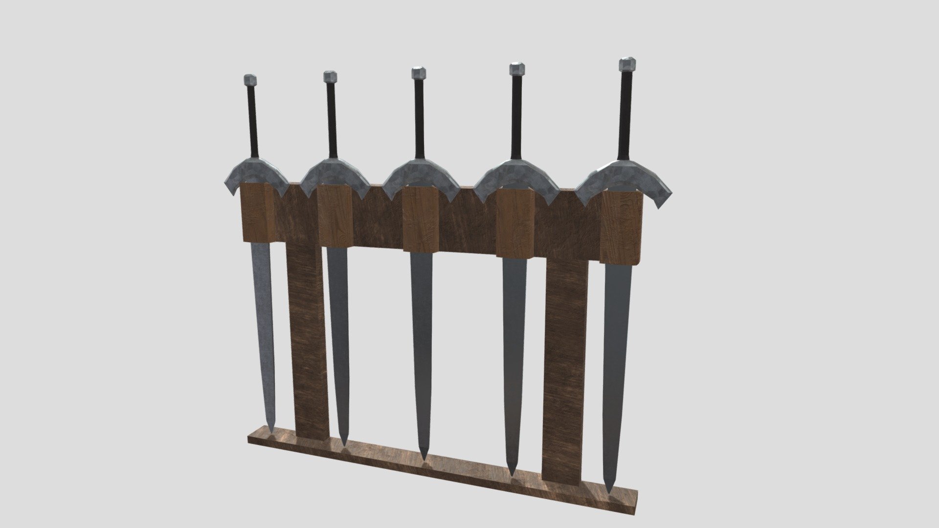 Low Poly Weapon Rack - 3D model by WhatUsername-14 [f900e96] - Sketchfab