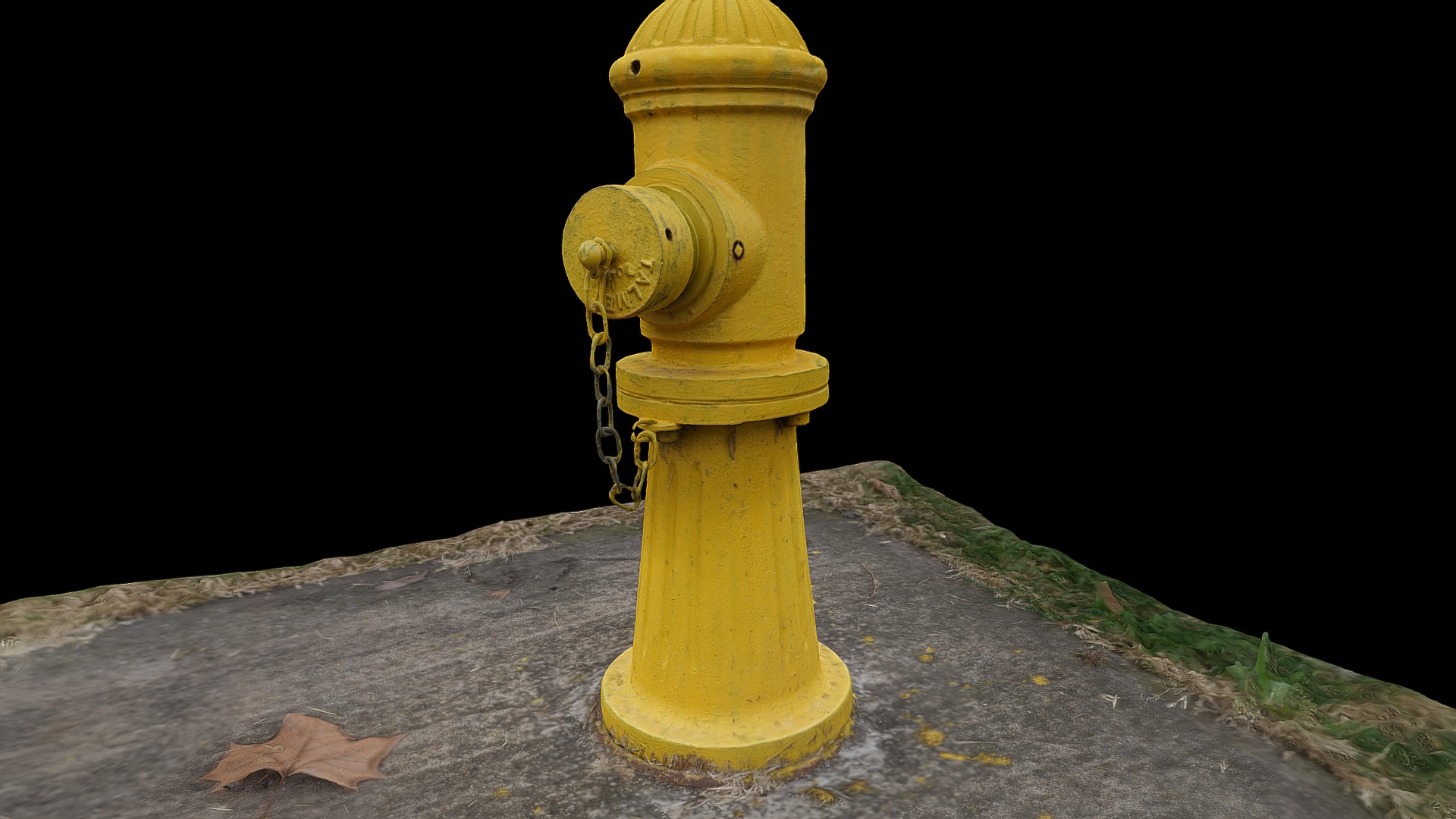 3D model 2017-06 – Santiago – Fire Hydrant 1 - This is a 3D model of the 2017-06 - Santiago - Fire Hydrant 1. The 3D model is about a yellow fire hydrant.