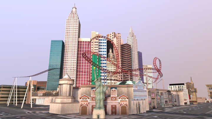 Low poly buildings 3D Model